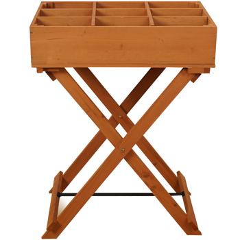 Elegante tavolo in legno per la coltivazione di erbe e piante, 58 x 38 x 75 cm, per la coltivazione di erbe e piante sane su balcone e terrazzo