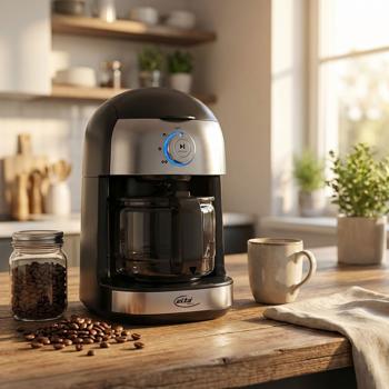 Preview: Kaffeemaschine mit Mahlwerk, 0,5 l: Frischer Kaffee auf Knopfdruck, integriertes Mahlwerk, verschiedene Mahlgrade, für aromatischen Kaffeegenuss