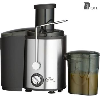 Preview: Elektrischer Entsafter mit Edelstahl Micro-Filter, 0,8L, 350W – Obst- und Gemüse-Entsafter in Silber/Schwarz, hochwertiges Design, einfache Bedienung & maximale Saftausbeute