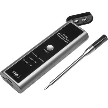 Termometro intelligente preciso per carne, arrosti e forno, fino a +300 °C, sonda wireless in acciaio inox, controllo tramite app per barbecue, grill, affumicatore, forno