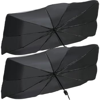 set di 2 parabrezza termoisolanti 145x79cm: protezione UV50+ - mantiene l‘auto fresca, protegge efficacemente gli interni e gli allestimenti