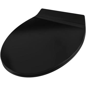 Preview: Extraflacher WC-Sitz mit Absenkautomatik Soft Close, schwarz, Slim-Design mit Quick-Release-Funktion für eine einfache Reinigung