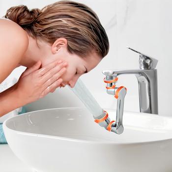 Preview: Rallonge de robinet 1080° pour cuisine et salle de bain – embout de robinet flexible – pour un maximum de confort et des économies d’eau