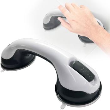 Preview: Poignée à ventouse pour salle de bain et WC – sans perçage, polyvalente, sûre – barre d’appui pour plus de maintien et de sécurité