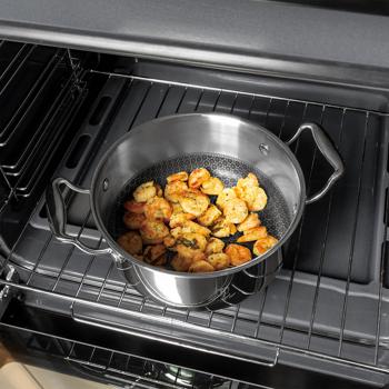 Preview: Set de Casseroles Premium 6 Pièces - Acier Inoxydable 18/10, Antiadhésif Eterna - Induction, Four 300°C, Lave-Vaisselle - 2 Poêles, 2 Casseroles, 2 Couvercles