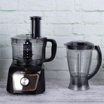 Preview: Kompakt-Küchenmaschine, schwarz-roségold, 500W - Multifunktionsmixer mit Zitruspresse. Leistungsstarker Food-Processor für beste Koch-Ergebnisse