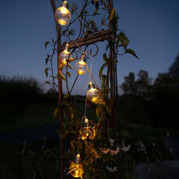 Preview: 2 guirlandes lumineuses solaires, 20 LED (2,85 m) – éclairage extérieur blanc chaud, capteur crépusculaire, 2 modes d’éclairage, IP44