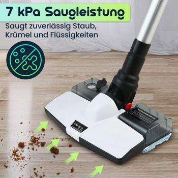 Preview: Multifunktionaler 2in1 Akku-Staubsauger Nass- & Trocken: Kraftvolle 7 kPa & HEPA-Filter – Beutellos & kabellos für makellose Sauberkeit in Haus & Auto