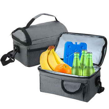 Mini-Kühltasche faltbar (6L) - Isoliert & auslaufsicher - Kühltasche mit Schultergurt, Tragegriffen & Trennfächern für Picknick & Büro