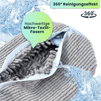 Preview: 2er-Set Schuhwaschbeutel mit Reinigungsfasern: Schont Sneaker & Turnschuhe in der Waschmaschine, Effektive Reinigung & Schutz - strahlend saubere Schuhe