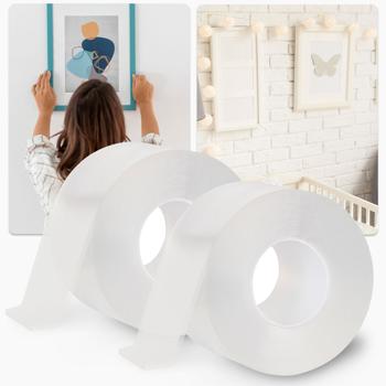 2er-Set Doppelseitiges Nano-Klebeband Transparent (5m x 30mm): Starke 110g/cm² Haltekraft, Wiederverwendbar, spurlos ablösbar