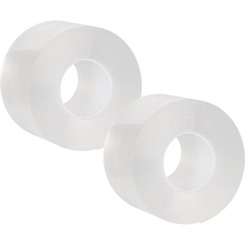 2er-Set Doppelseitiges Nano-Klebeband Transparent (5m x 50mm): Starke 110g/cm² Haltekraft, Wiederverwendbar, spurlos ablösbar