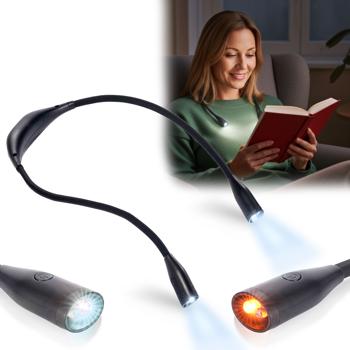 Preview: set di 2 luci da lettura a LED da appendere al collo: Dimmerabile, 3 temperature di colore, batteria ricaricabile - luce a mani libere per la lettura, il lavoro manuale e i viaggi
