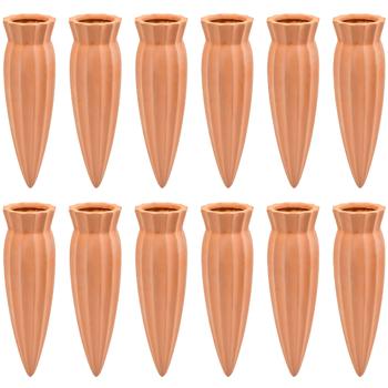 lot de 12 cônes d‘argile XL Pivots d‘arrosage pour bouteilles : Arrosage automatique des plantes - Partir en vacances sans soucis & profiter de plantes saines