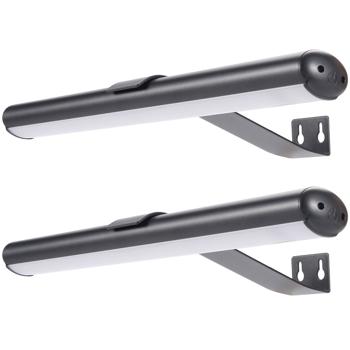 set di 2 eleganti lampade da parete e da quadro con telecomando e interruttore a sfioramento, funzionamento a USB e a batteria, dimmerabile: una lampada LED flessibile per arte e ambiente