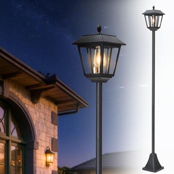 Preview: Lanterna da giardino a LED solare ad alte prestazioni con sensore crepuscolare - dimmerabile e resistente alle intemperie IP44. Per momenti suggestivi in giardino e sul patio