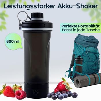 Preview: Leistungsstarker Akku-Shaker für Proteinshakes & Smoothies - Tragbar, elektrisch, USB-C aufladbar, klumpenfrei mixen - Ideal für Sport und Fitness 