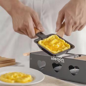 Preview: Raclette à la bougie pour 2 personnes – appareil à raclette sans électricité – bougies à réchaud, poêlons et spatules inclus – idéale pour balcon, camping et déplacements