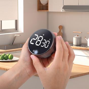Preview: Timer da cucina digitale con rotella - pratico timer per uova con magnete, allarme sonoro, funzione conto alla rovescia e grande display LCD