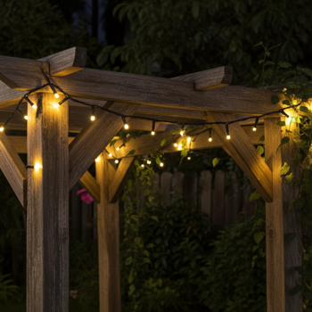 Preview: Helle Solar Lichterkette mit 480 warmweissen LEDs, 21 m & 40 Stunden Leuchtdauer, USB-Aufladung, 13 Funktionen, inkl. Fernbedienung - für Innen & Aussen