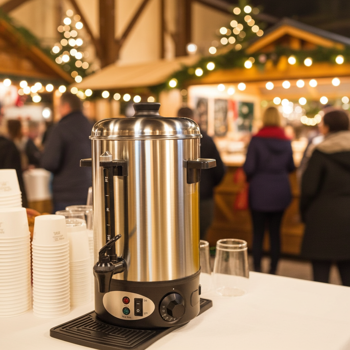 Profi Edelstahl Glühweinkocher 8L mit Zapfhahn: 1800W – Ein Getränkeautomat für Feste, Glühwein, Kaffee & Punsch – Perfekter Genuss