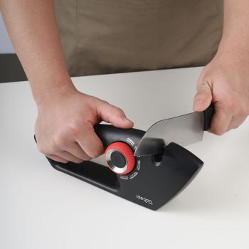 Preview: Aiguiseur de couteaux 5 en 1 pour lames lisses et dentées – affûteur de ciseaux avec molette de réglage, multi-aiguiseur pour affûter couteaux et ciseaux