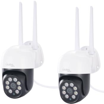 2er-Set WLAN Outdoor Überwachungskamera 2K: IP66, Pan-Tilt: Volle Kontrolle & brillante Überwachung für Ihr Zuhause – Tag & Nacht