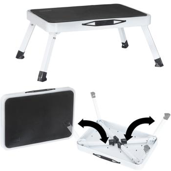 Preview: Marchepied en acier, charge maximale de 150 kg – tabouret avec verrouillage et surface antidérapante pour travailler en sécurité