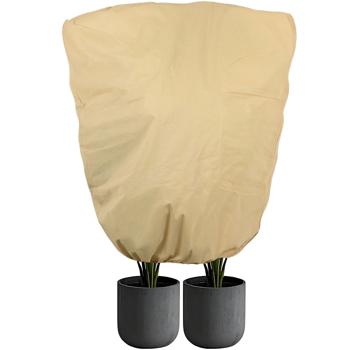 Preview: Housse d’hivernage XXL pour plantes, 240 x 200 cm – protection pour plantes en pot, cordon de serrage et fermeture à glissière – tissu respirant
