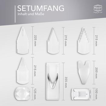 Preview: Multifunktionale Gemüsereibe V3 Profi Set - 5 Schnittarten für Gemüse & Obst - Weiss, Made in Germany - Küchenhobel für Salate, Rohkost & Gratins
