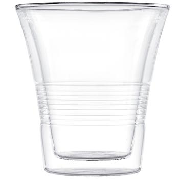 Preview: set di 4 eleganti bicchieri a doppia parete con scanalature - 330 ml - Funzione Thermo per gustare al meglio caffè e tè