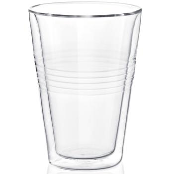 Preview: set di 4 bicchieri termici con scanalatura, a doppia parete - 300 ml - Bicchieri a doppia parete per gustare al meglio caffè e tè con effetto galleggiante