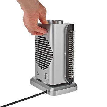 Preview: Chauffage Soufflant Céramique PTC 1500W - Électrique Rapide 2 Niveaux - Sûr, Compact, Efficace Bureau, Camping-Car, Maison - Protection Surchauffe