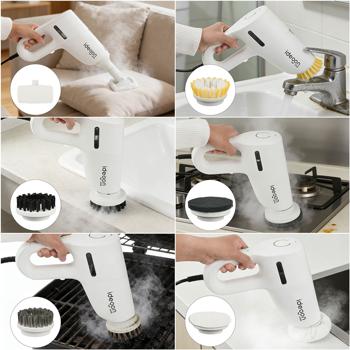 Preview: Pulitore a vapore professionale 3-in-1 e scopa a vapore per pavimenti: dispositivo manuale da 1200 W contro i batteri senza chimica per pavimenti, bagno, mobili – pronto in 15 s