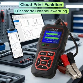Preview: Digitaler 5-36V Batterietester mit 2.4 Zoll LCD Farbdisplay, Autobatterie Prüfgerät für Nass AGM Gel EFB Lithium, 12V 24V Starttest
