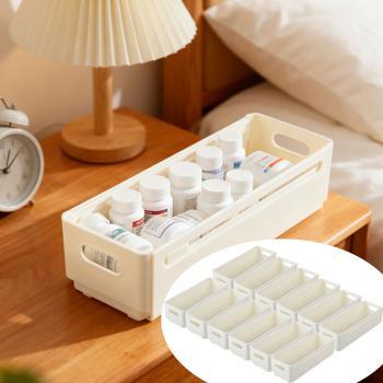 12 bacs de rangement extensibles pour cuisine (28-48 cm) – rangement ajustable pour plus d’ordre dans les placards et le réfrigérateur – pliants, blancs