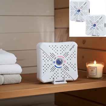2 mini-déshumidificateurs compacts, 250 ml – puissants, sans fil, réutilisables – billes de gel de silice réutilisables – parfaits pour voiture, armoire, salle de bains, cave