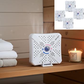 4 mini-déshumidificateurs compacts, 250 ml – puissants, sans fil, réutilisables – billes de gel de silice réutilisables – parfaits pour voiture, armoire, salle de bains, cave