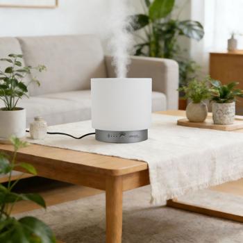 Preview: Diffuseur d’huiles essentielles 140 ml avec éclairage LED dimmable – lampe parfumée électrique 12 W – désodorisant avec minuterie et mode aide au sommeil de 30 min