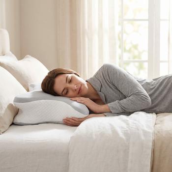 Preview: Premium Memory Foam Kopfkissen für Seiten-, Rücken- und Bauchschläfer - Ergonomisches Nackenkissen mit waschbarem Bezug für guten Schlaf