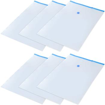 Preview: 6 Sacs Rangement Sous Vide XL - Compression Aspirateur, Gain 75% Place, Anti-Poussière Humidité Mites - Valve Universelle, 80x120cm