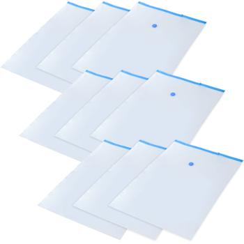 Preview: set di 9 sacchetti salvaspazio XL, 80 x 120 cm, compressione con l‘aspirapolvere, sacchetti per la conservazione, sacchetti per indumenti senza polvere o pieghe 