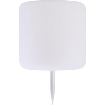 Preview: Moderna lampada da tavolo LED solare cilindrica e lampada da giardino con picchetto, cambio colore RGBW, ricaricabile via USB, IP44 resistente alle intemperie – ideale per il tuo giardino