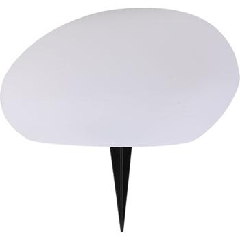 Preview: Edler LED Solarstein Gartenleuchte IP44: Dekostein mit Farbwechsel & Erdspiess, warmweiss & bunt, wetterfester Solar Strahler, 22,4cm