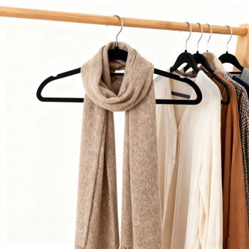 Preview: Appendiabiti premium, set da 10, con gancio girevole a 360 gradi, rivestimento antiscivolo e supporto extra per cravatte, cinture o sciarpe, salvaspazio