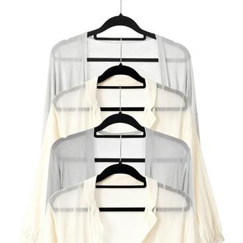 Preview: Grucce premium, set da 100, con gancio girevole a 360 gradi, rivestimento antiscivolo e supporto extra per cravatte, cinture o sciarpe, salvaspazio