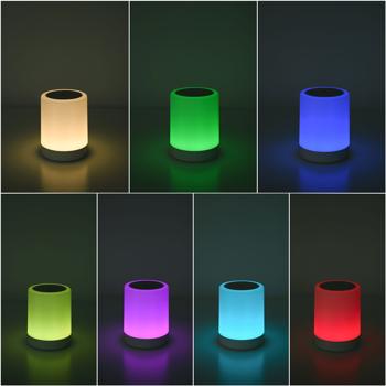 Preview: Lampada da tavolo ricaricabile con comando touch, 6 colori di luce e bianco caldo, comoda ricarica USB‑C, pratica maniglia integrata per appenderla