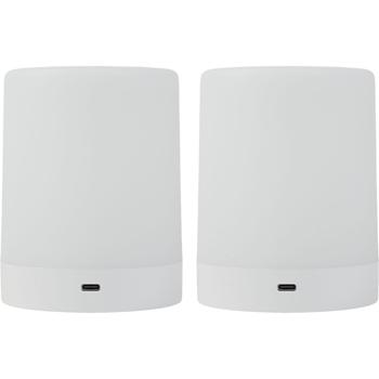 Preview: Set de 2 lampes de table rechargeables avec commande tactile, 6 couleurs de lumière vives et blanc chaud, recharge pratique via USB-C, anse intégrée pour les suspendre