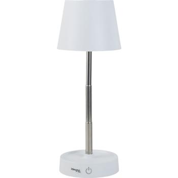 Preview: Élégante lampe de table LED dimmable et rechargeable : lampe de chevet moderne à batterie, hauteur réglable, blanc chaud – lampe de lecture sans fil au design en acier inoxydable
