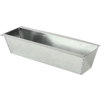 Preview: Cassetta per piante premium per pallet europei in metallo zincato, inserto per pallet con 3 fori di scarico, fioriera per mobili in pallet, argento